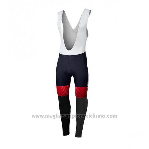 2016 Abbigliamento Ciclismo Sky Campione Regno Unito Bianco e Rosso Manica Lunga e Salopette